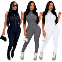 Polyester Women Sexy Jumpsuit & off shoulder & skinny & breathable stretchable Solid Set