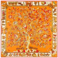 Polyester Easy Matching Silk Scarf dustproof & can be use as shawl & sun protection printed Plant PC
