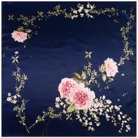 Polyester Easy Matching Silk Scarf dustproof & can be use as shawl & sun protection printed floral PC