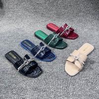 Thermo Plastic Rubber & Synthetic Leather Women Sandals & breathable & with rhinestone Pair
