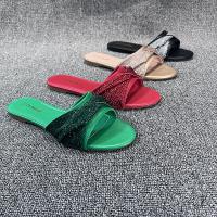 Thermo Plastic Rubber & Synthetic Leather Women Sandals hardwearing & with rhinestone Pair