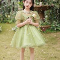 Poliestere Dívka Jednodílné šaty Patchwork Zelené kus