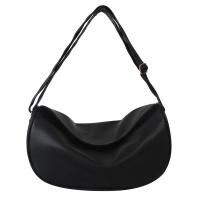 PU Leather Shoulder Bag soft surface & attached with hanging strap Solid PC