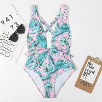 Polyester One-piece Swimsuit backless printed PC