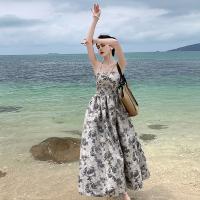 Polyester Waist-controlled Tube Top Dress floral PC