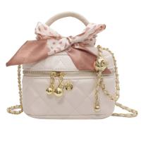 PU Leather with silk scarf & Easy Matching Handbag & attached with hanging strap Argyle PC