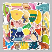Pressure-Sensitive Adhesive & PVC Decorative Sticker for home decoration & waterproof hat pattern mixed colors Bag