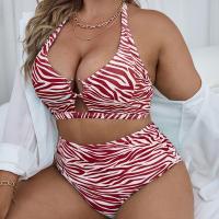 Chemical Fiber & Polyester Plus Size & High Waist Tankinis Set & two piece & padded printed Set