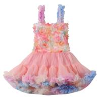 Polyester Slim & Princess Girl One-piece Dress patchwork PC