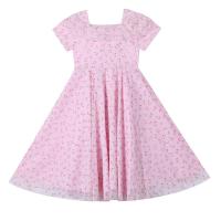Polyester Slim & Princess Girl One-piece Dress patchwork shivering PC