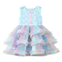 Polyester Slim & Princess Girl One-piece Dress patchwork patchwork PC