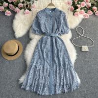 Lace & Polyester Waist-controlled One-piece Dress slimming Solid : PC