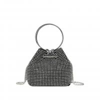 PU Leather Easy Matching Handbag attached with hanging strap & with rhinestone PC