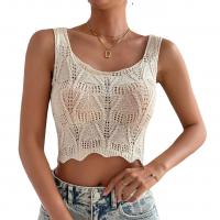 Polyester Tank Top midriff-baring & slimming patchwork PC