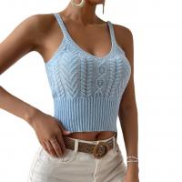 Viscose Tank Top slimming knitted Solid PC