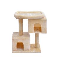 Fibra de madera de densidad media & Flanela & Cáñamo Escalada de gato, beige,  Conjunto