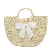 Straw Easy Matching Woven Tote bowknot pattern PC