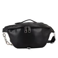 PU Leather Sling Bags & Easy Matching Waist Pack soft surface Solid black PC