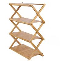 Moso Bamboo Multilayer Shelf for storage & durable & portable wood pattern yellow PC