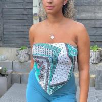 Polyester Tube Top backless printed PC