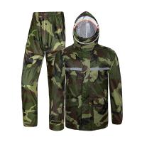 PVC Men Raincoat Set & two piece & waterproof printed camouflage Set