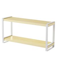 Wooden Multifunction Kitchen Shelf for storage & double layer white PC