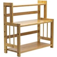 Solid Wood triple layer & Multifunction Kitchen Shelf for storage PC