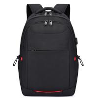 Oxford Backpack large capacity & hardwearing & shockproof & waterproof Solid black PC