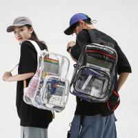 Nylon Backpack durable & large capacity & soft surface & transparent PC