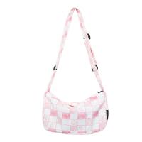 Canvas easy cleaning Crossbody Bag Lightweight & soft surface plaid PC