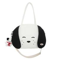 Canvas easy cleaning Shoulder Bag with hanging ornament & large capacity & attached with hanging strap Cartoon PC