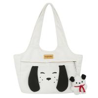 Canvas Shoulder Bag with hanging ornament & Lightweight & large capacity Cartoon PC