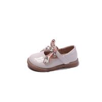Beef Tendon & PU Leather with bowknot & velcro Girl Kids Shoes embroidered floral Pair