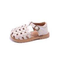 Beef Tendon & Synthetic Leather Girl Sandals & hollow Pair
