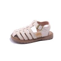 Synthetic Leather velcro Girl Sandals & hollow Solid Pair