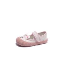 Rubber & Canvas velcro Girl Kids Shoes Cartoon pink Pair