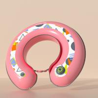 Thermoplastic Polyurethane Inflatable Children Swimming Ring portable & thickening printed pink PC