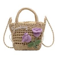 Straw Easy Matching Handbag attached with hanging strap floral PC