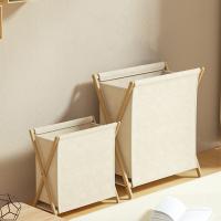 Moso Bamboo & Cotton Linen & Gauze foldable Storage Basket large capacity & detachable Solid PC
