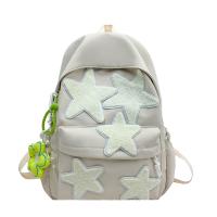 Nylon Backpack with hanging ornament & durable & Cute & large capacity star pattern PC