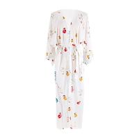 Polyester Swimming Cover Ups sun protection & loose printed bird pattern : PC