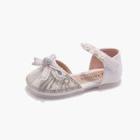Rubber & PU Leather with bowknot & velcro Girl Sandals Pair