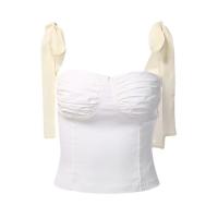 Knitted & Polyester Camisole with bowknot PC