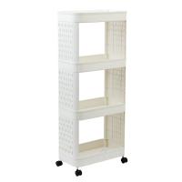 Polypropylene-PP Storage Rack with pulley white PC