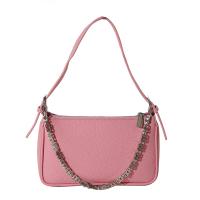 PU Leather Easy Matching Shoulder Bag with chain & attached with hanging strap Lichee Grain PC