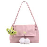 PU Leather Easy Matching Shoulder Bag with hanging ornament & with fur ball PC