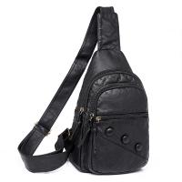 PU Leather Easy Matching Sling Bag large capacity & soft surface & portable Solid PC