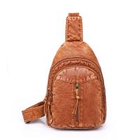 PU Leather Sling Bag Lightweight & large capacity & soft surface Solid PC
