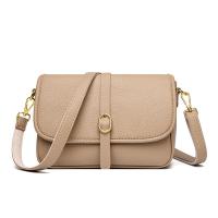 PU Leather Concise Handbag attached with hanging strap Lichee Grain PC