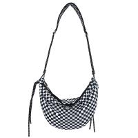 Nylon Crossbody Bag Lightweight & large capacity & soft surface & attached with hanging strap plaid PC